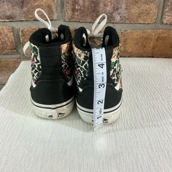 VANS-OFF-THE-WALL Youth Floral Hi-Top Shoes - Picture 13 of 14